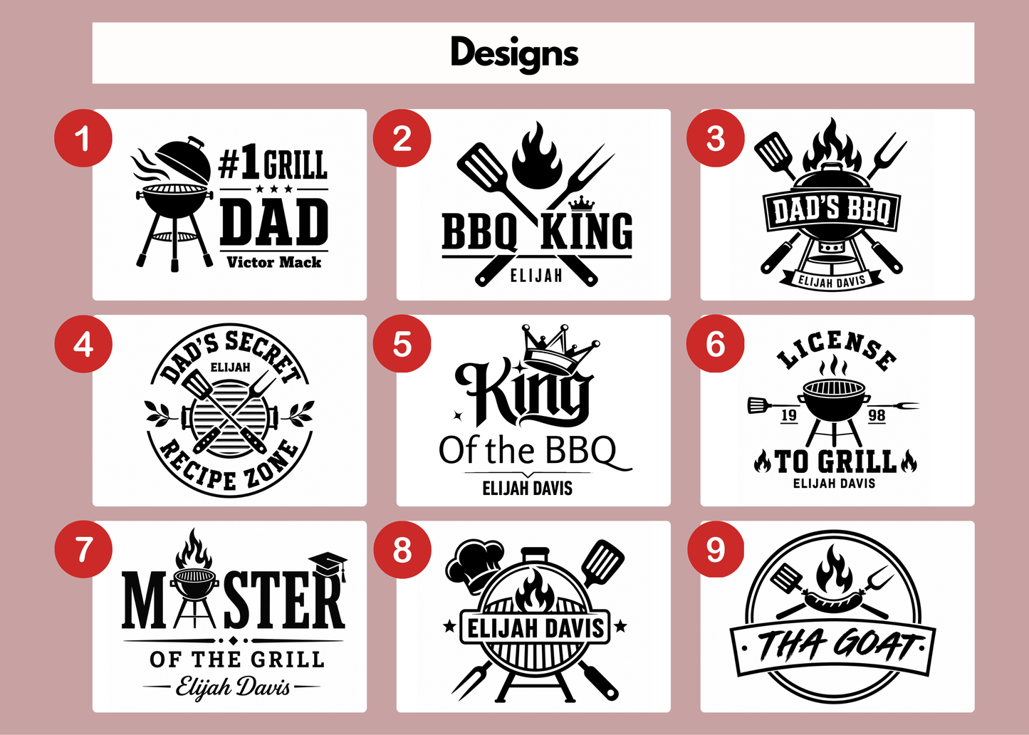 Personalized BBQ Tool Set in Wood Case - 11-piece BBQ Grill Set