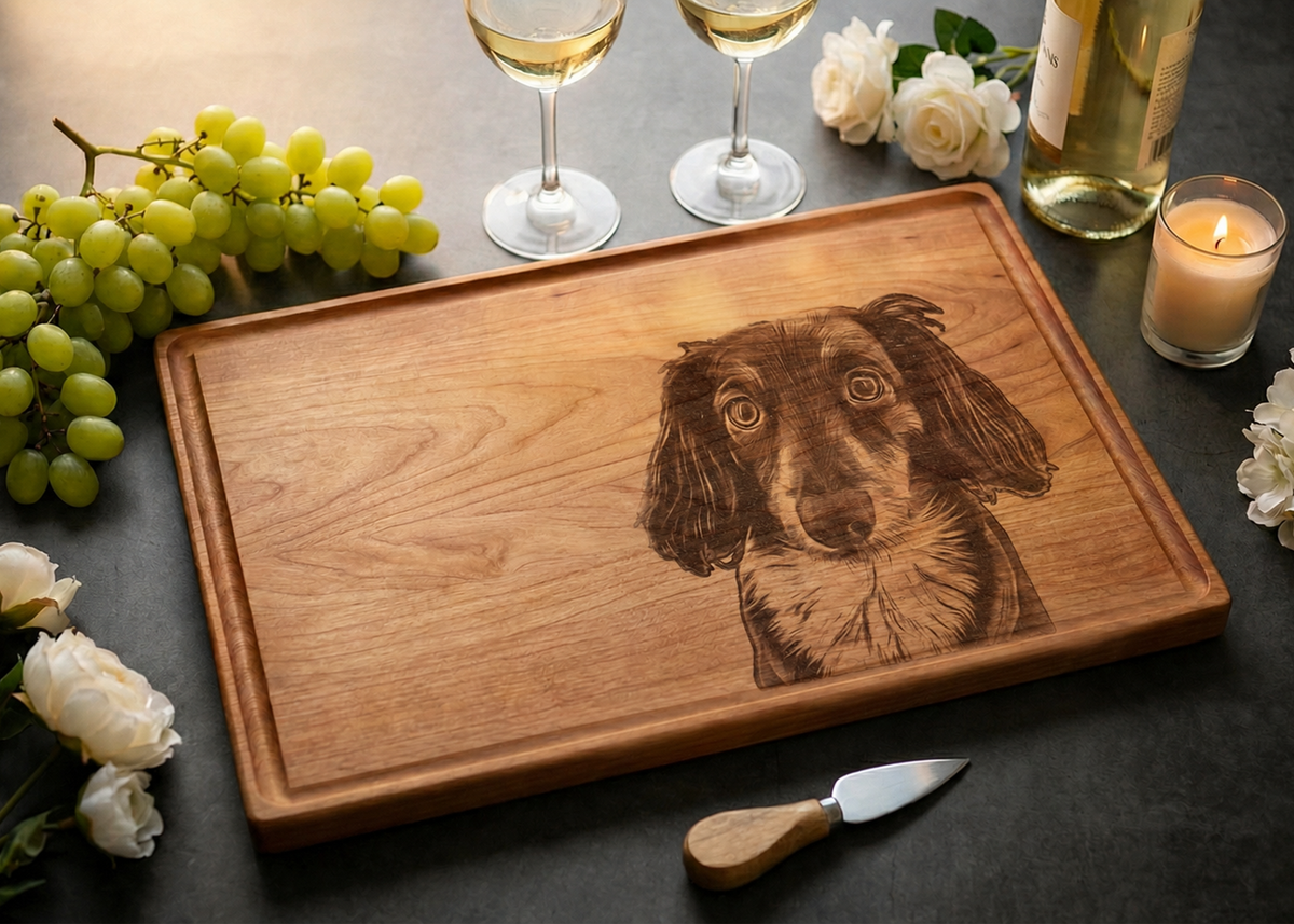 Custom Pet Portrait Cutting Board