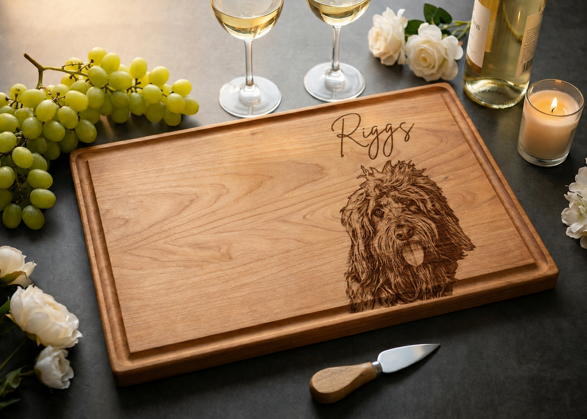 Custom Pet Portrait Cutting Board