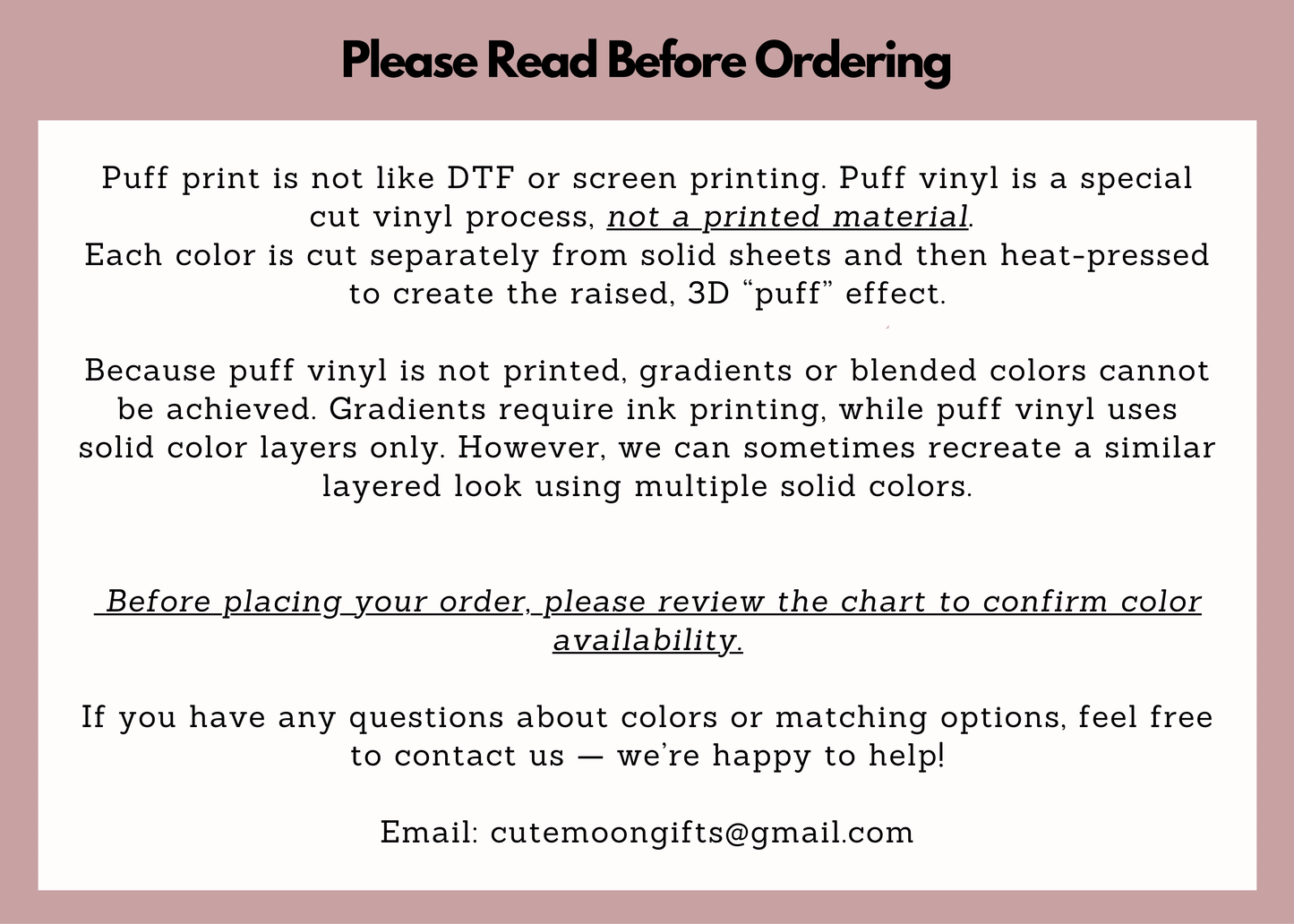 Personalized Puff Vinyl Adult and Youth T-Shirt